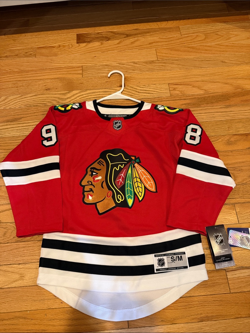 NHL Chicago Blackhawks Red Bedard Hockey Jersey - S/M